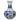 Small ceramic vase with blue floral pattern and flared neck, 5 inches tall